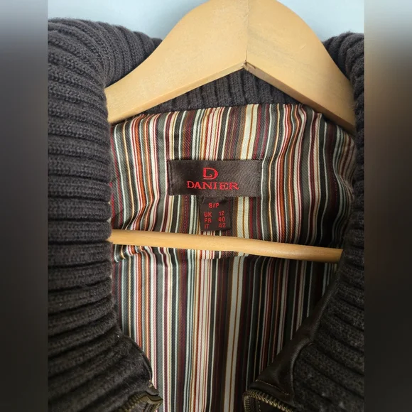 DANIER Brown Leather Jacket - Picture 10 of 15